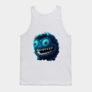 Fluffy little blue monster Tank Top